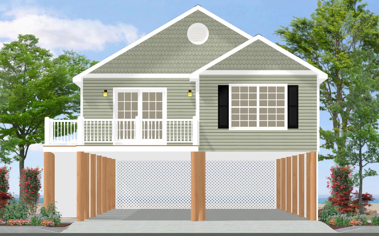 Spencer cove hero, elevation, and exterior home features