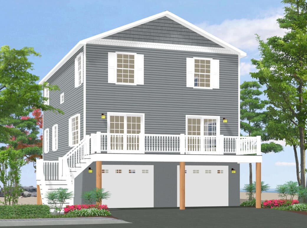 Seaside hero, elevation, and exterior home features